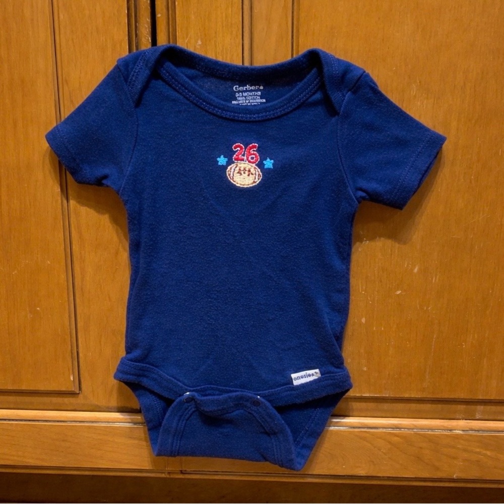 FOUR Newborn/0-3 Month Onesies BOY